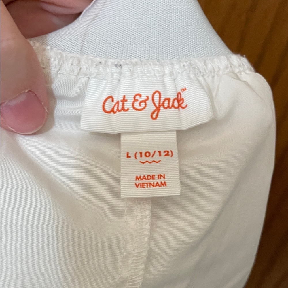 Cat & Jack UEC Girls Sz Large (10/12)  Cream Silver Lined Sequin Skirt - Picture 7 of 7
